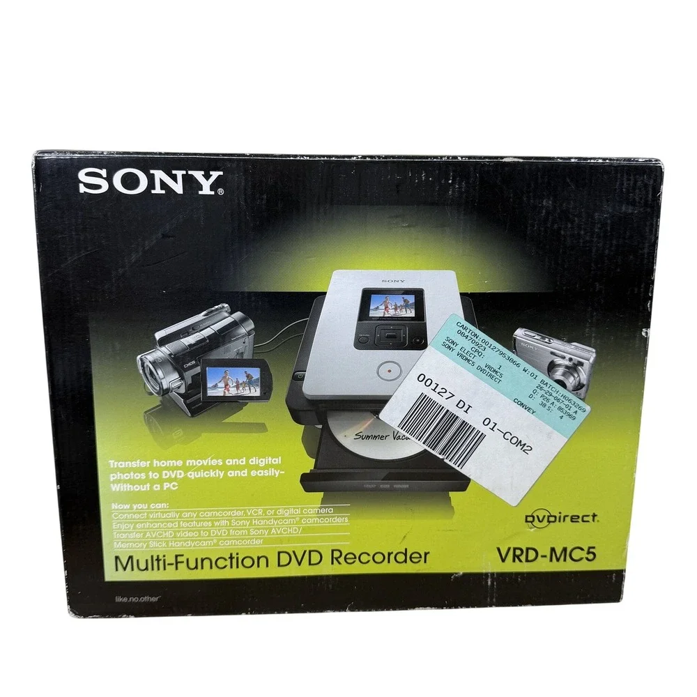 Sony VRD-MC5 Multi-Function DVD Recorder White Black Standalone Camcorder VCR